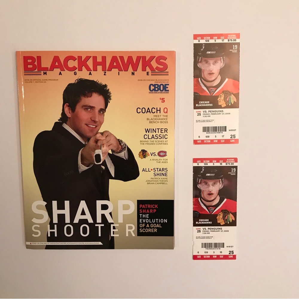 Chicago Blackhawks Official Hockey Game Program Magazine Sharp Shooter 2008 2009